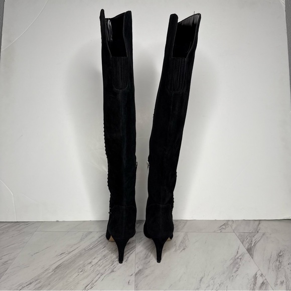 Vince Camuto Seselti Black Suede Pointy Toe Tall Boot 8 1/2 M - Picture 4 of 16